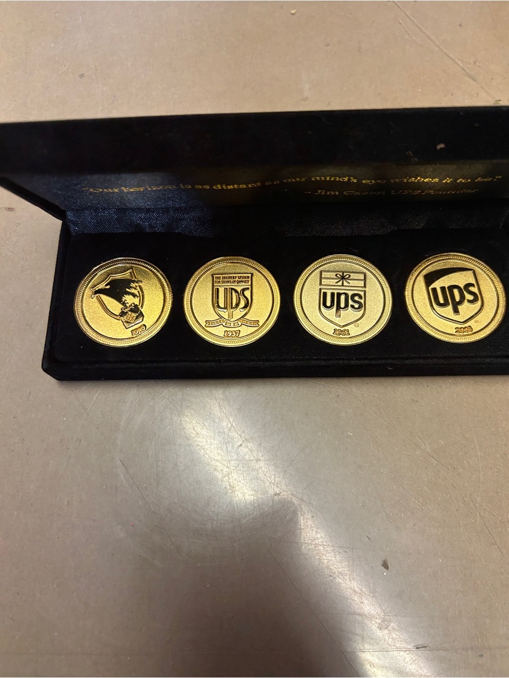 New in Box UPS collectors golden coin set - Picture 3 of 6